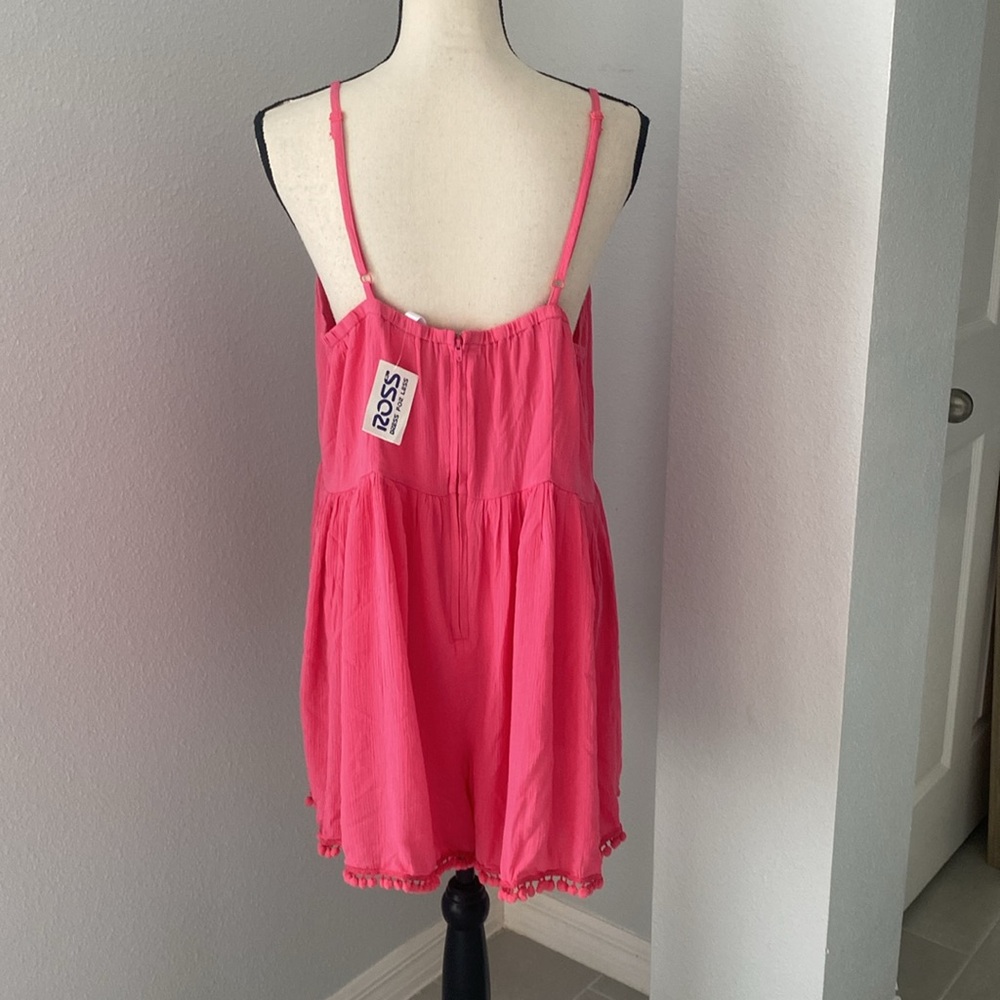 NWT Plus Size RUSH Pink Romper - Picture 3 of 8